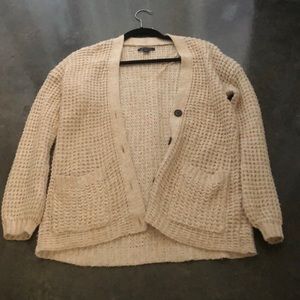 cream cardigan